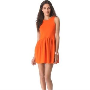 Red Valentino Orange Bow Back Dress